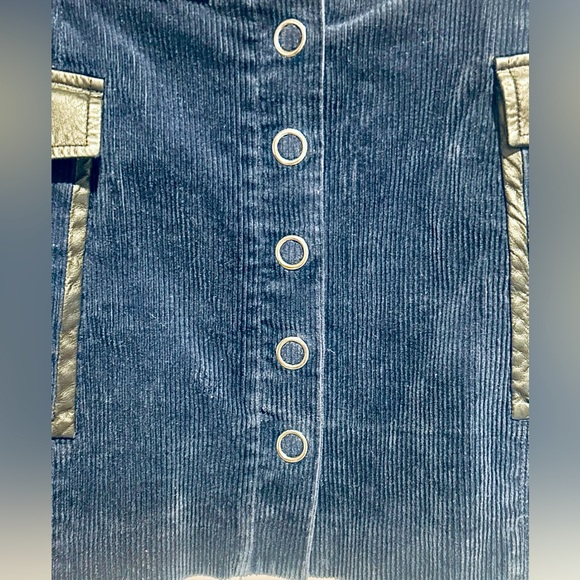 Ramy Brook NY,dark blue and black corduroy skirt size 8 - Picture 5 of 8